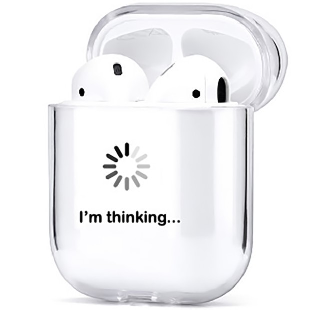 Чехол для наушников Clear Case Apple Airpods (I`m thinking ...)