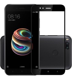 Защитное стекло Xiaomi Mi5x / Mi A1 Black (Клей)