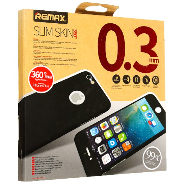 Защитное стекло для Apple iPhone 6 Plus / 6s Plus - Remax Slim skin 360° (золотой)