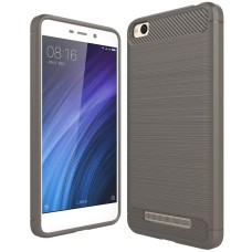 Силиконовый чехол Polished Carbon Xiaomi Redmi 4a (Серый)