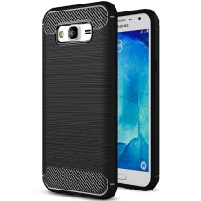 Силиконовый чехол Polished Carbon Samsung Galaxy J5 (2015) J500 (Чёрный)