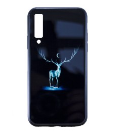 Накладка Luminous Glass Case Samsung A7 (2018) A750 (Deer)