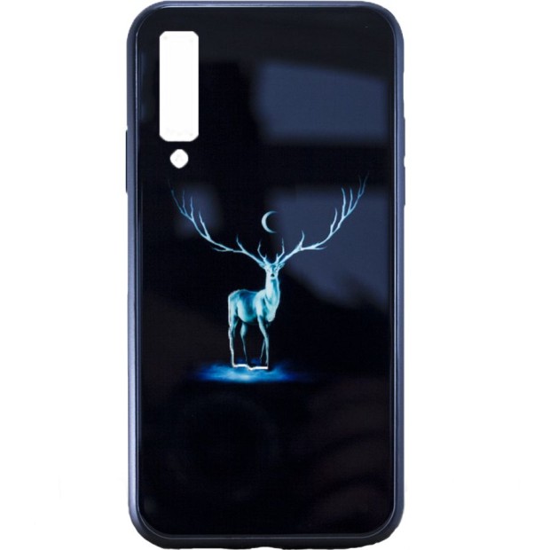 Накладка Luminous Glass Case Samsung A7 (2018) A750 (Deer)