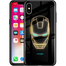 Накладка Luminous Glass Case Apple iPhone XS Max (Iron Man)