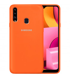 Силикон Original 360 Case Logo Samsung Galaxy A20S (2019) (Оранжевый)