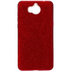 Силиконовый чехол Glitter Huawei Y5 (2017) (красный)