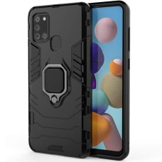Бронь-чехол Ring Armor Case Samsung Galaxy A21S (2020) (Чёрный)