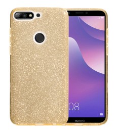 Силикон Glitter Huawei Y7 (2018) / Y7 Prime (2018) / Honor 7C Pro (Золотой)