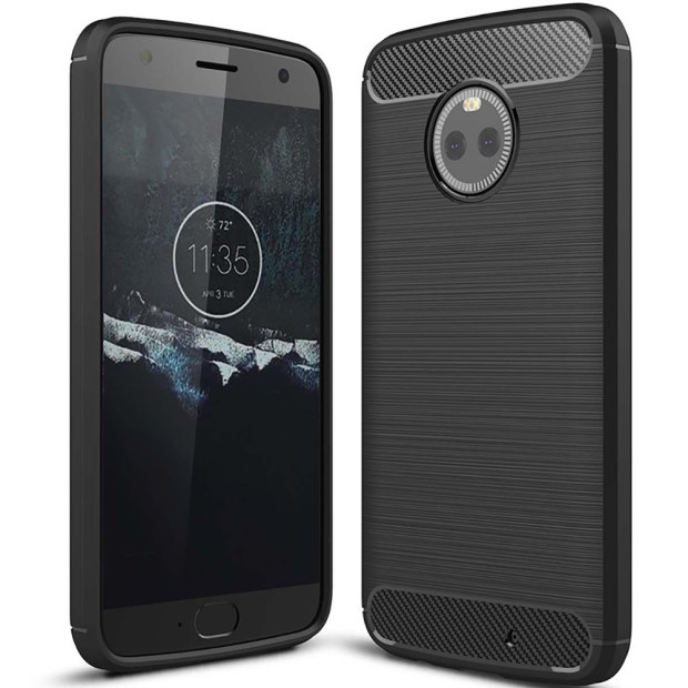 Силикон Polished Carbon Motorola X4 (Чёрный)