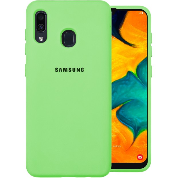 Силиконовый чехол Original Case (HQ) Samsung Galaxy A20 / A30 (2019) (Зелёный)