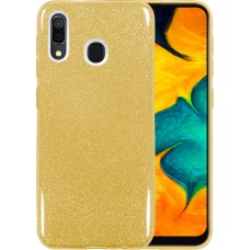 Силиконовый чехол Glitter Samsung Galaxy A30 (2019) (Золотой)