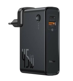 СЗУ-адаптер Baseus Power Station 2in1 Q.C. (1Type-C / 1USB) 10000mAh 45W + EU ад..