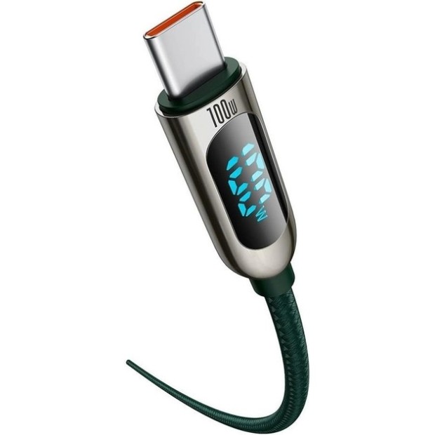USB-кабель Baseus Display 100W (1m) (Type-C-Type-C) (Зелёный) CATSK-B06
