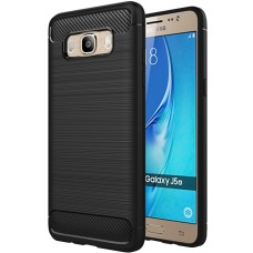 Силиконовый чехол Polished Carbon Samsung Galaxy J5 (2016) J510 (Чёрный)