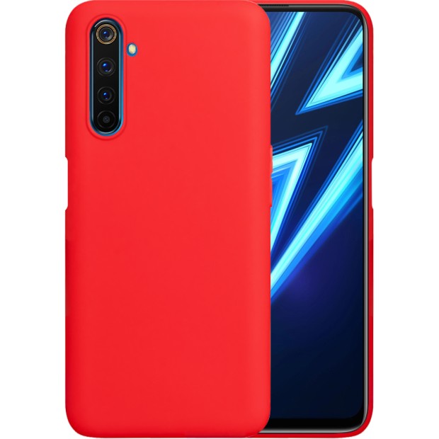 Силикон iNavi Color Realme 6 Pro (Красный)