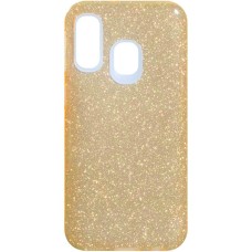 Силиконовый чехол Glitter Samsung Galaxy A40 (2019) (Золотой)