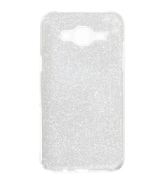 Силиконовый чехол Glitter Samsung Galaxy J2 (2016) J200 (серебрянный)