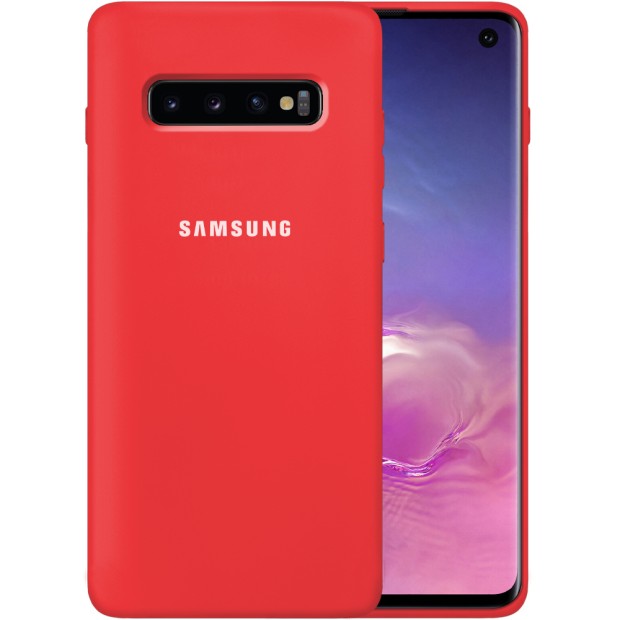 Силиконовый чехол Original Case Samsung Galaxy S10 (Красный)