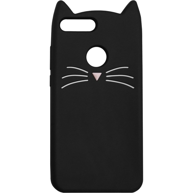 Силикон Kitty Case Huawei P Smart (Черный)