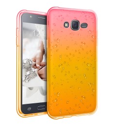 Силікон Rain Gradient Samsung Galaxy J7 (2015) J700 (Рожево-жовтий)