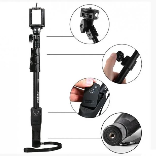 Набор для селфи Monopod Yunteng YT-1288 (Bluetooth) (Чёрный)