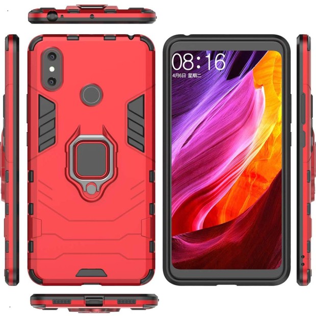Бронь-чехол Ring Armor Case Xiaomi Mi Max 3 (Красный)