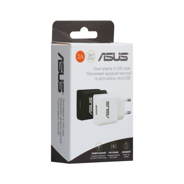 СЗУ-адаптер Asus YJ-06 2A + MicroUSB-кабель (Чёрный)