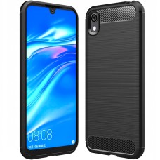 Силикон Polished Carbon Huawei Y5 (2019) / Honor 8S (Чёрный)