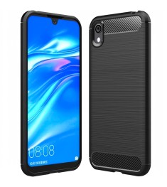 Силикон Polished Carbon Huawei Y5 (2019) / Honor 8S (Чёрный)