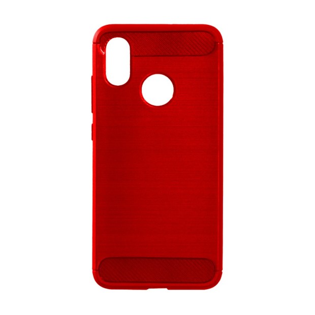 Чехол Силикон Polished Carbon Xiaomi Redmi Note 5 / Note 5 Pro (Красный)