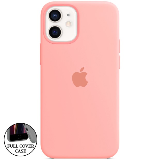 Силикон Original Round Case Apple iPhone 12 Mini (14) Pink