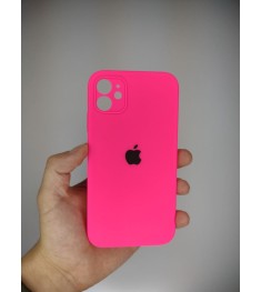Силикон Original Square RoundCam Case Apple iPhone 11 (31) Barbie Pink