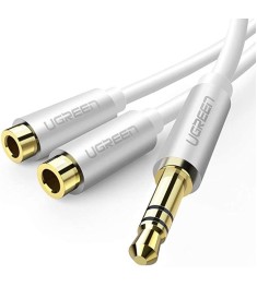 Сплиттер UGREEN AV123 3.5mm - 2 x 3.5mm (20cm) (White)