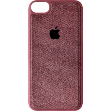Силикон Textile Apple iPhone 7 / 8 / SE (2020) (Бордовый)