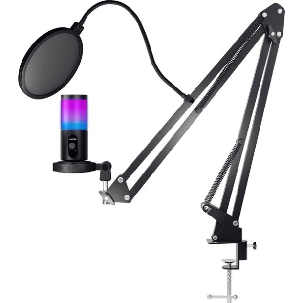 Микрофон настольный Hator Signify Pro RGB (НТА-515) (Чёрный)