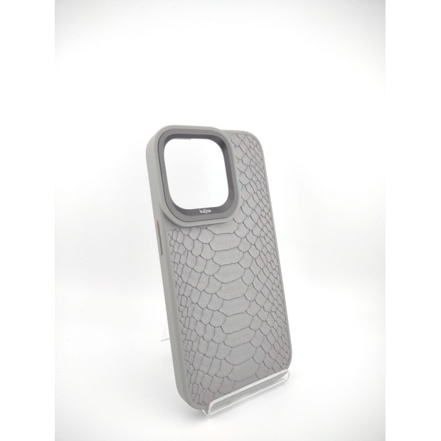 Чехол Kajsa Snake Pattern iPhone 15 Pro (Light Grey)