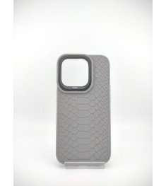 Чехол Kajsa Snake Pattern iPhone 15 Pro (Light Grey)