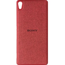 Силикон Textile Sony Xperia XA Ultra F3212 (Тёмно-красный)