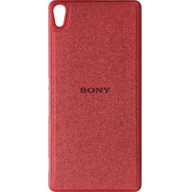 Силикон Textile Sony Xperia XA Ultra F3212 (Тёмно-красный)