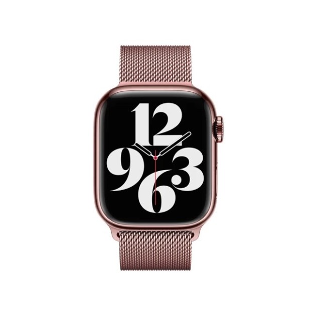 Ремешок Milanese Loop Premium Apple Watch 42 / 44 / 45 / 49mm (Rose Gold)