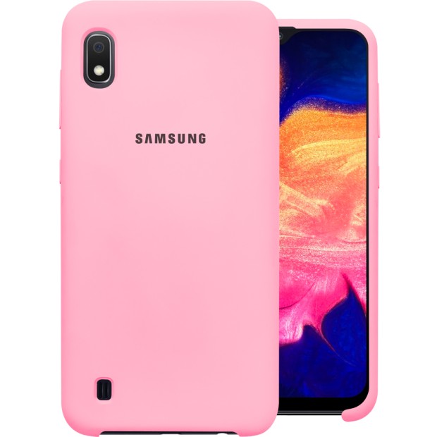 Силікон Original Case Logo Samsung Galaxy A10 / M10 (2019) (Рожевий)