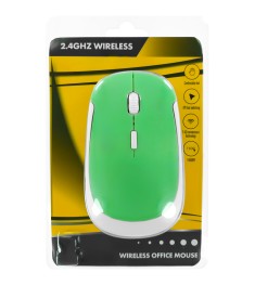 Мышь беспроводная Wireless Mouse JM3500 (Зелёно-белый)