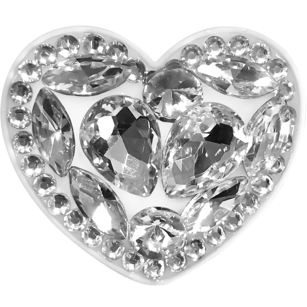 Холдер Popsocket Diamond Heart (Серебрянный)