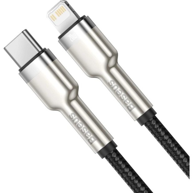 USB-кабель Baseus Metal Data 20W (1m) (Type-C to Lightning) (Чёрный) CATLJK-A01