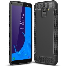 Силикон Soft Carbon Samsung Galaxy J6 (2018) J600 (Чёрный)