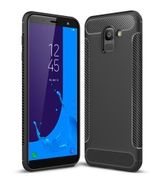 Силикон Soft Carbon Samsung Galaxy J6 (2018) J600 (Чёрный)