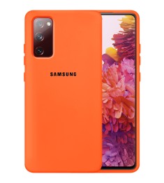Силикон Original 360 Case Logo Samsung Galaxy S20 FE (Оранжевый)