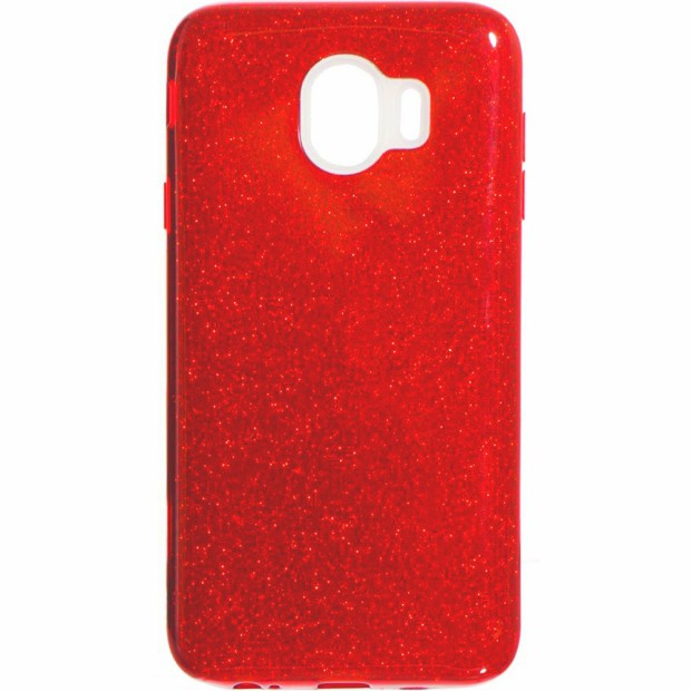 Силиконовый чехол Glitter Samsung Galaxy J4 (2018) J400 (Красный)