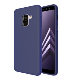 Силиконовый чехол iNavi Color Samsung Galaxy A8 (2018) A530 (темно-синий)