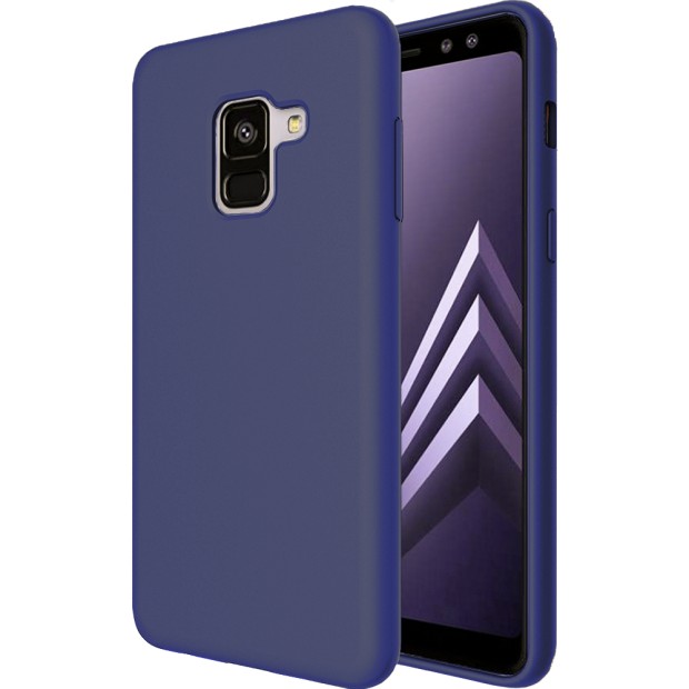 Силиконовый чехол iNavi Color Samsung Galaxy A8 (2018) A530 (темно-синий)